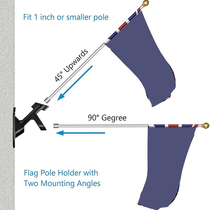 SV-Flag Pole Holder Bracket for House Outdoor,All Weather Flagpole Bracket,Heavy Duty Rust Proof Mount Hardware