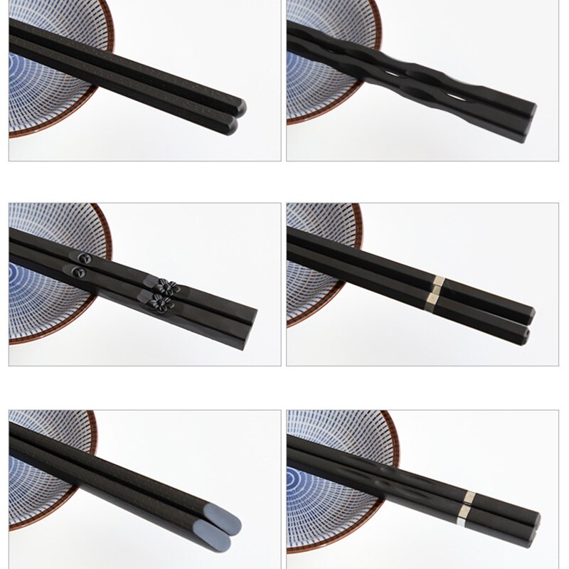 Palillos de Sushi de doble punta de acero inoxidable, estilo japonés, para el hogar, 1 par