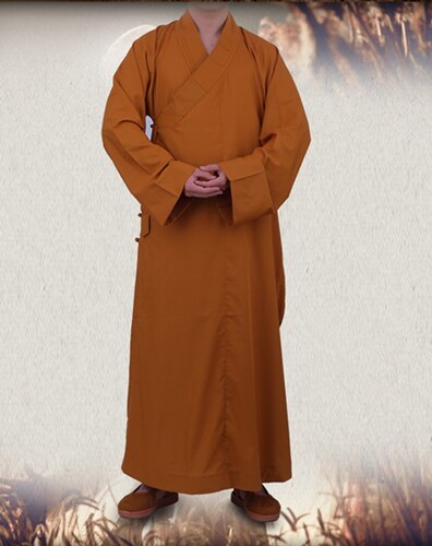 Shaolin moine bouddhistes poser moine méditation Robe Kung fu veste Art Martial Wushu Zen méditer vêtements: Khaki / M