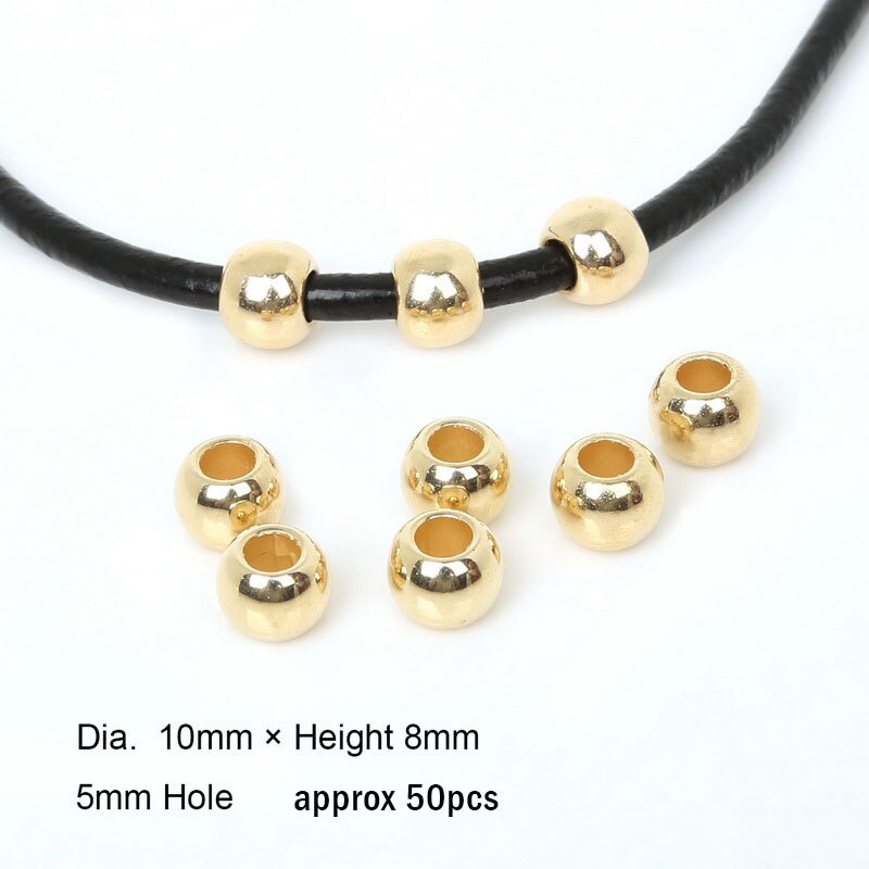 30-200 sztuk złota/rod/Gun metalowe plastikowe CCB Big Hole Spacer Looose koraliki do tworzenia biżuterii Dia 4mm,6mm,8mm,10mm,12mm: 10mm gold