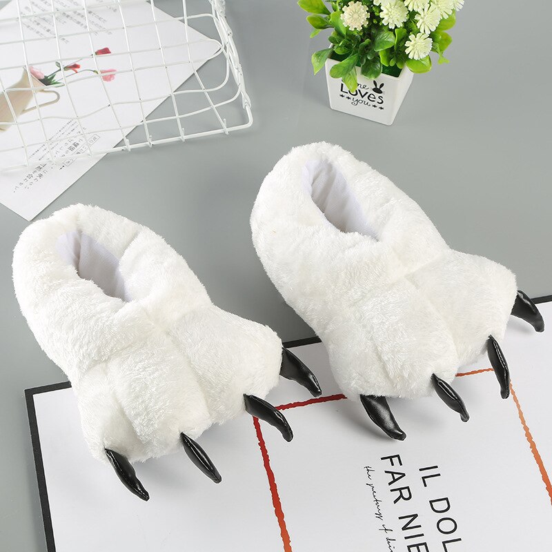 Cotton Slippers Black and White Claw Shoes Winter Indoor Cotton-Padded Shoes Cotton-Padded Shoes Indoor Shoes Direct Claw