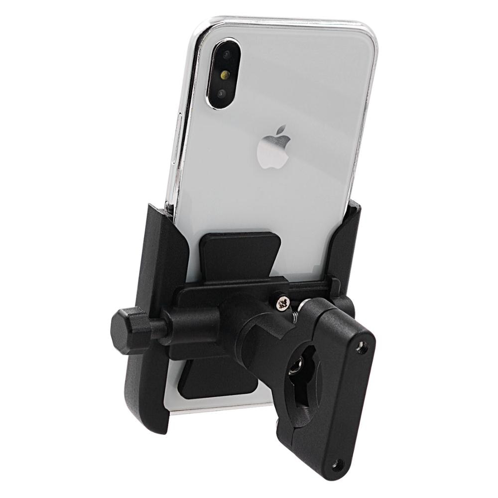 Universal aluminiumslegering motorcykel bakspejl mobiltelefon holder holder støttehåndtag cykel moto mount holder