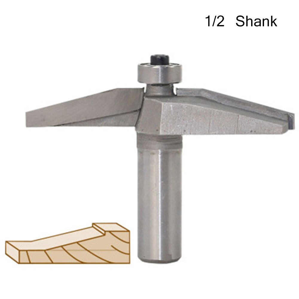 1pc 1/2inch Shank 15 Degree Raised Panel Chamfer Router Bit 2 Flutes Milling Cutter for Wood Woodworking Tool