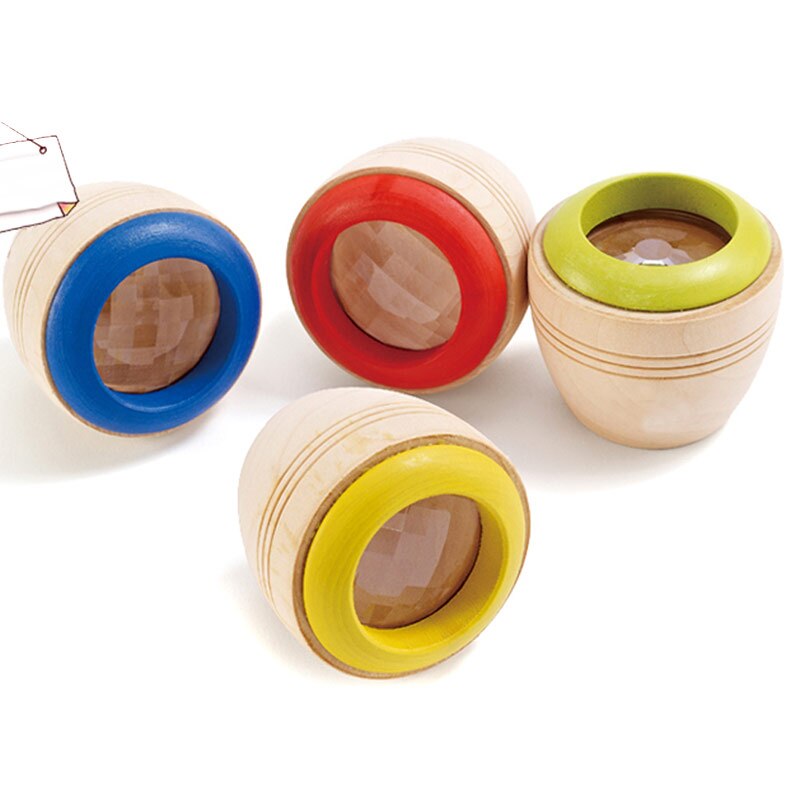 Kinderen Kind Baby Houten Magische Caleidoscoop Educatief Magic Spiegel Polygonal