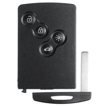 4 bouton carte à puce voiture clé 433Mhz PCF7952 puce clé à distance pour Renault Megane 3 -