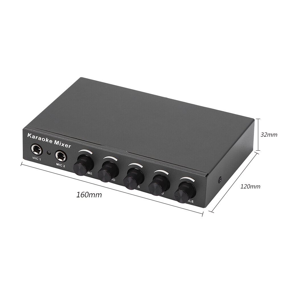 Praktisk mikrofon toneboard forforstærker forstærker karaoke mixer multifunktionelt holdbart efterklangsmodul