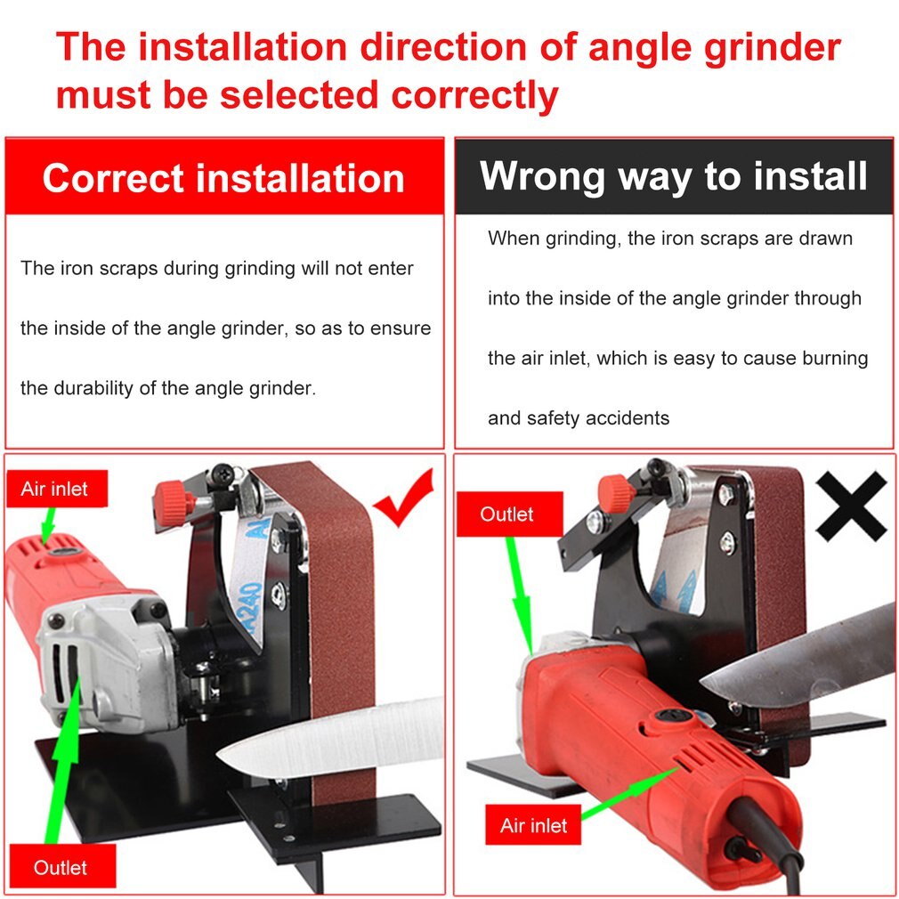 50mm Angle Grinder Belt Sander Attachment Metal Wood Sanding Belt Adapter for Sanding Machine Grinding Polishing Machine