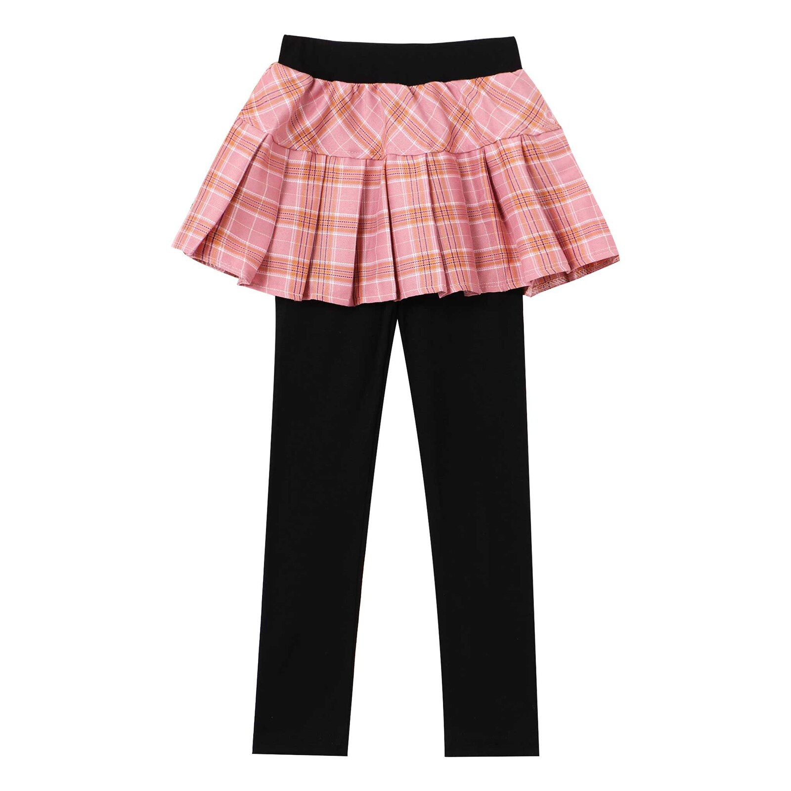 Girls Leggings Skirt Pencil Pants Plaid Pleated Skirt-pants Ballet Dance Wear Spring Autumn Children Trousers Kids Clothes