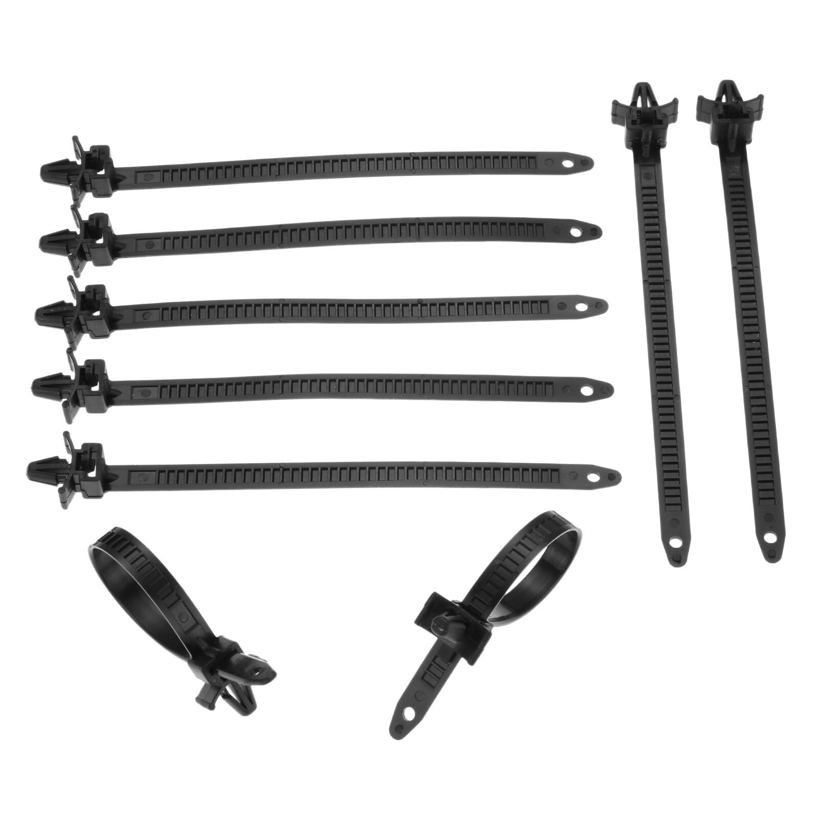 30Pcs Car Mount Wire Tie Clips Releasable Nylon Tie Wrap Cable Bund Wire Band Fastener Clip Selflocking Plastic Zip Tie Fastener