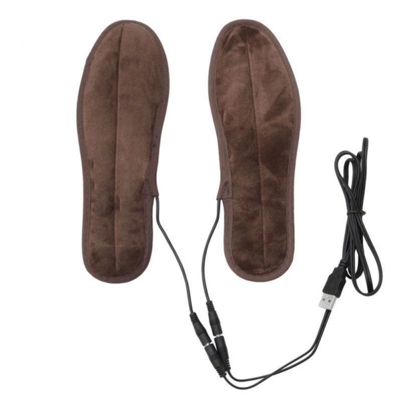 Winter Schoen Inserts Usb Opgeladen Elektrische Inlegzolen Voor Schoenen Boot Keep Warm Met Bont Voet Pads Sport Verwarmde Inlegzolen