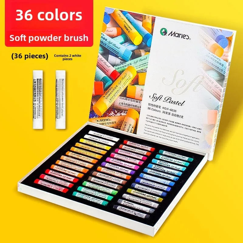 Maries Farbkreide, 24 Farben, 12 Farben, Kreide, 48 Malerei, Rosa, professioneller Pastellstift, Pinselbrett, Zeitungs- und Malzubehör