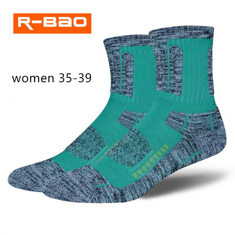 Women Men Ski Socks Winter Warm Thermal Outdoor Running Sports Cycling Thermosocks Warmer Skiing Snowboard Socks: women green 35-39