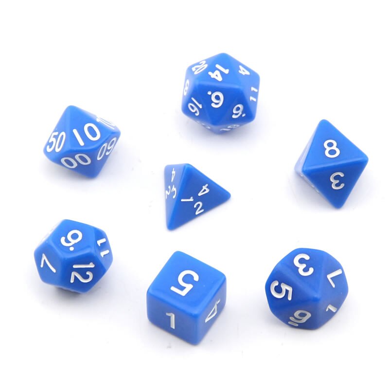 7PCS/SET Polyhedral Digital Dice Mixed D4 D6 D8 D10 D12 D20 DND Dice for RPG Role Playing Board Games