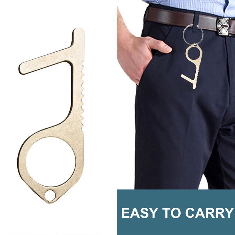 Non-Contact Safety Door Opener Contactless Safety Door Opener Safety Protection Isolation Brass Key Door Handles Clean-Key