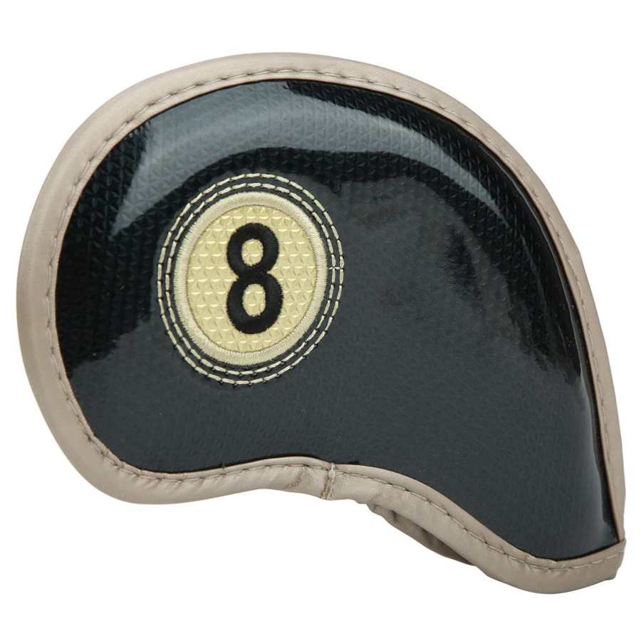 10 Pçs/set Tampa Da Cabeça de Ferro de Golfe de Alta Qualidade PU Caso Protetor Tampa Da Cabeça de Ferro de Golfe Clube Headcover Headcover Golfe Acessórios