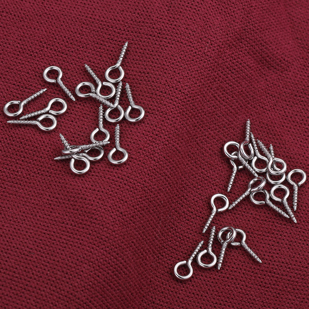 100Pcs Lot Rvs Tiny Mini Schroef Eye Pins Eyepins Haken Schroefdraad Oogjes Sluitingen Voor Diy Kralen Sieraden Maken