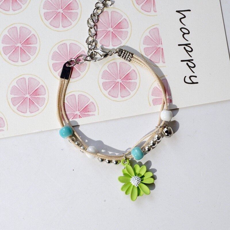 FIMAODZ Süße Blume Gänseblümchen Armbinde Perlen Getrocknete Blumen Löwenzahn Blüte Bunte Charme Armbänder für Frauen Mädchen: 8