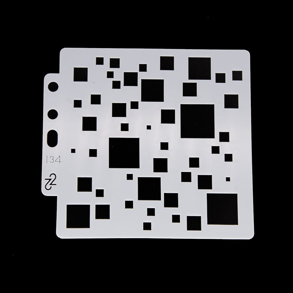 14.1cmx13cm Reusable Plastic Painting Templates Stencils Mold for Fabric, Scrapbook, Painting DIY Art Projects(Square) S134