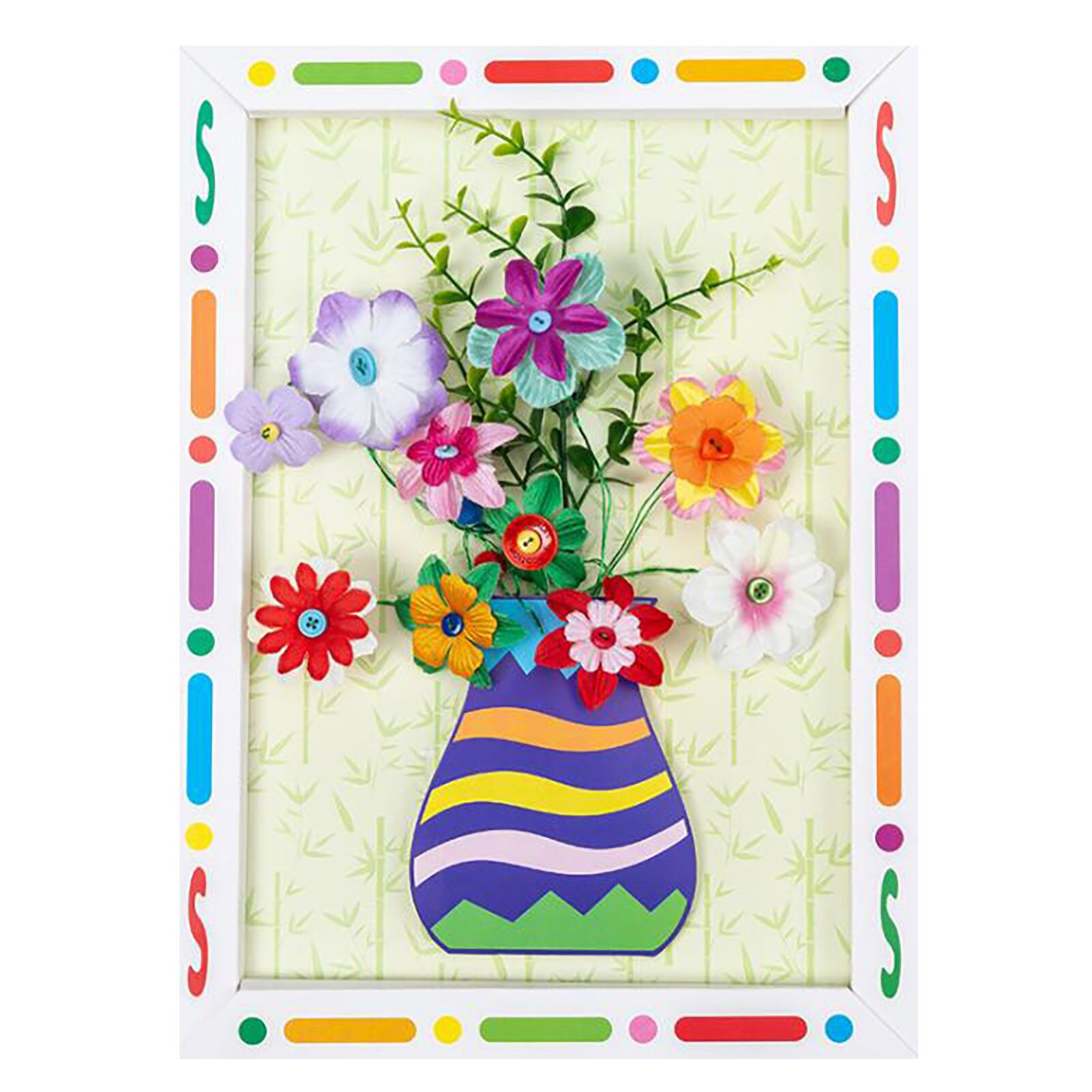 Button Bouquet Handmade Diy Production Material Mother's Day Children's Button Flower Handmade Painting Gifst For Moms: B
