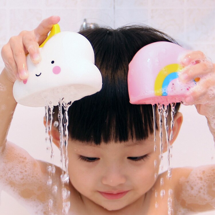 4pcs/lot Flexible Glue Meteorological Toy Clouds/Water Drops/Thunder/Rainbow Toys Children Baby Toys Bathing Water Rain Souptoys