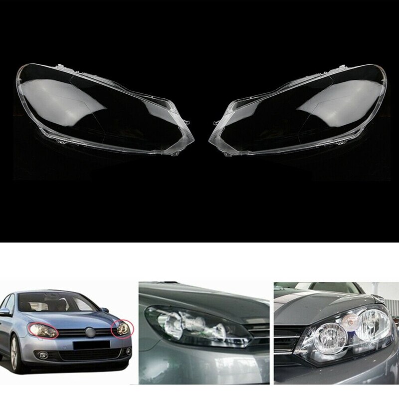 2 Stuks Auto Clear Koplamp Head Light Lamp Lenzen Stofkap Shell Voor Golf 6 MK6