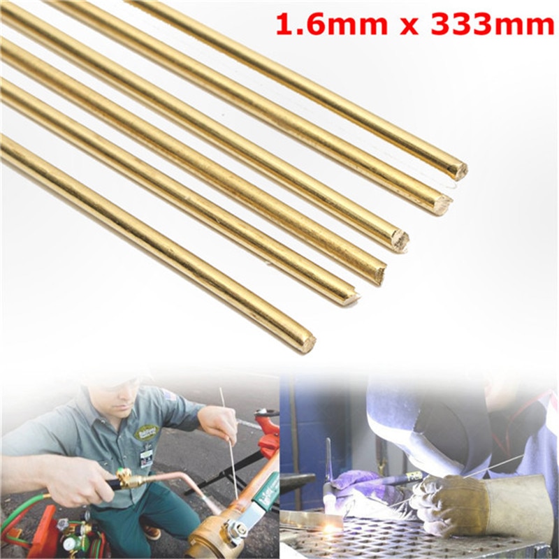 6 stk/sæt messing  hs221 svejsestænger 1.6mm x 333mm platin smykker svejseværktøj messing lodde stænger