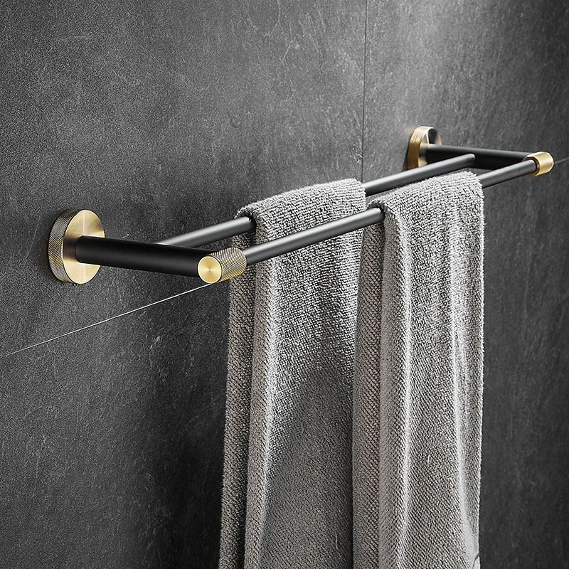 Stainless Steel Bathroom Hardware Set Bathroom Accessories Black Towel Rail Bar Rack Gold Towel Bar Shelf Towel Holder