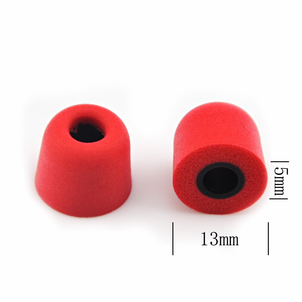 KZ CCA 1pair 2pcs 5mm Noise Isolating Memory Foam Ear Tips For In Ear Earphone Earbud Headset For ZSN Pro AS10 Univers Accessori: Red