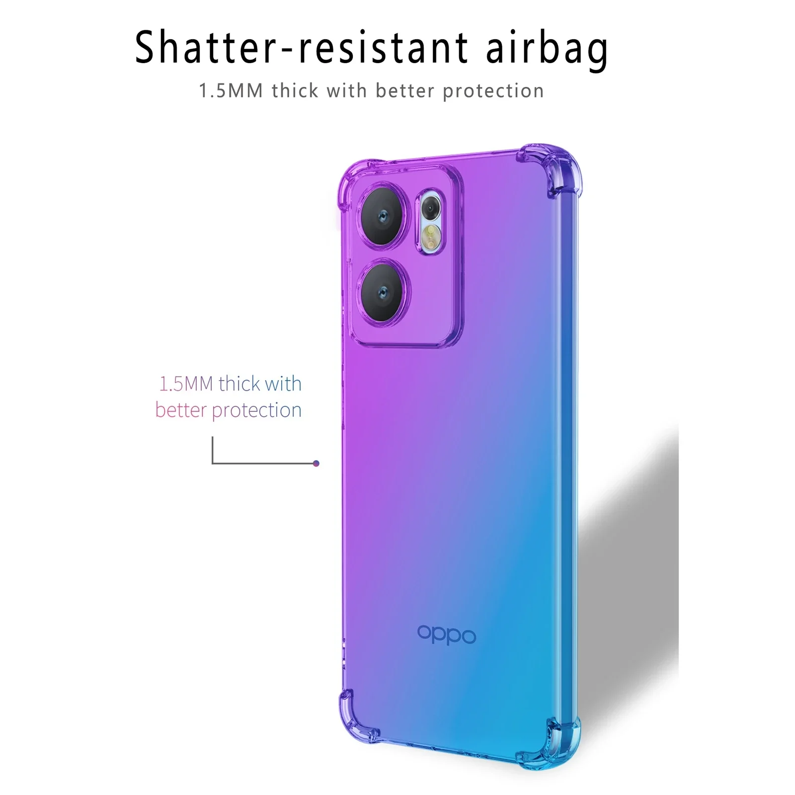 Nueva funda de TPU con Airbag degradado para OPPO Reno 14 13 Pro 14F 13F 13FS 5G, funda protectora a prueba de golpes, Fundas Coque Capa