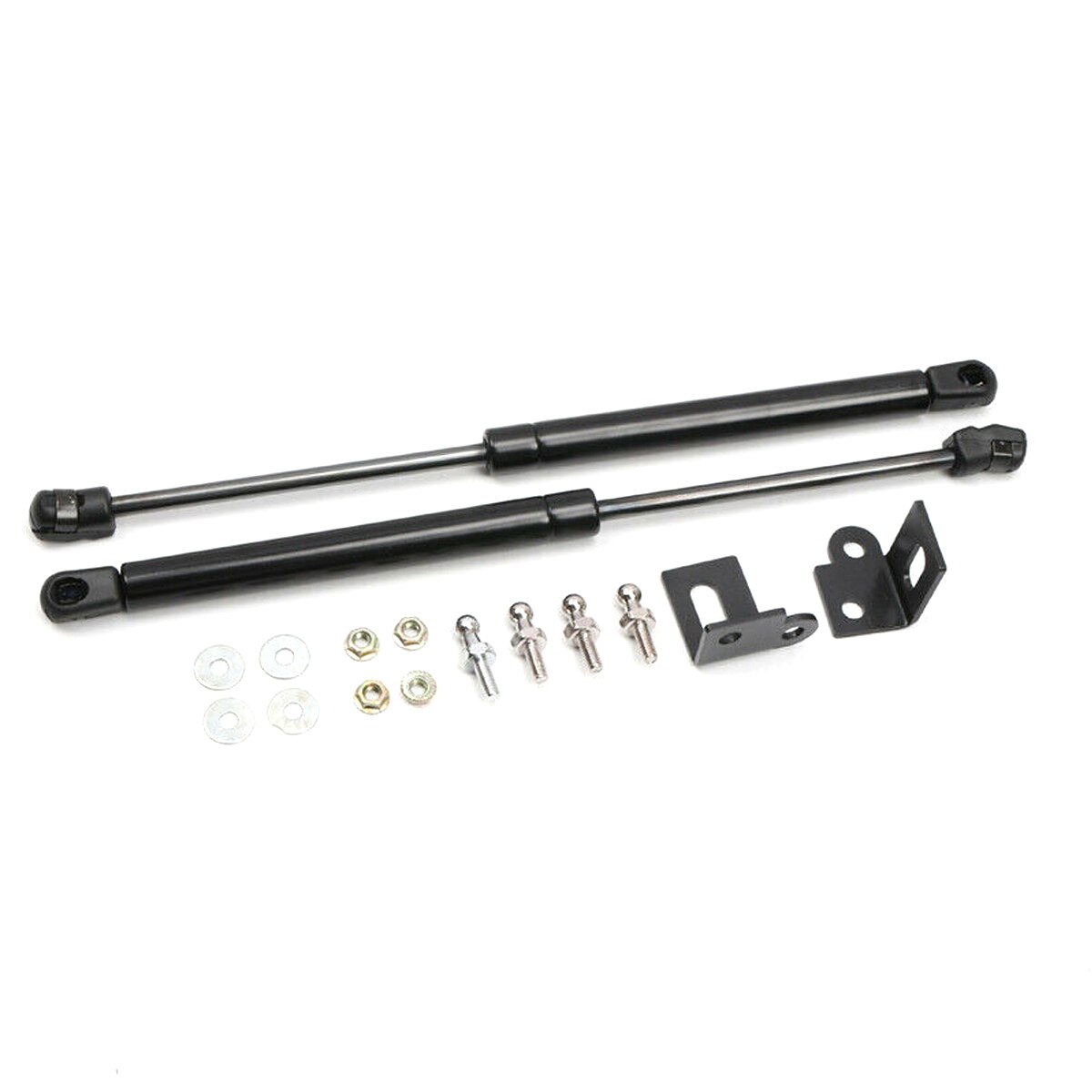 Front Engine Hood Bonnet Cover Shock Lift Struts Support Props Rod Arm Gas Spring Bracket For Ford Mustang: Black