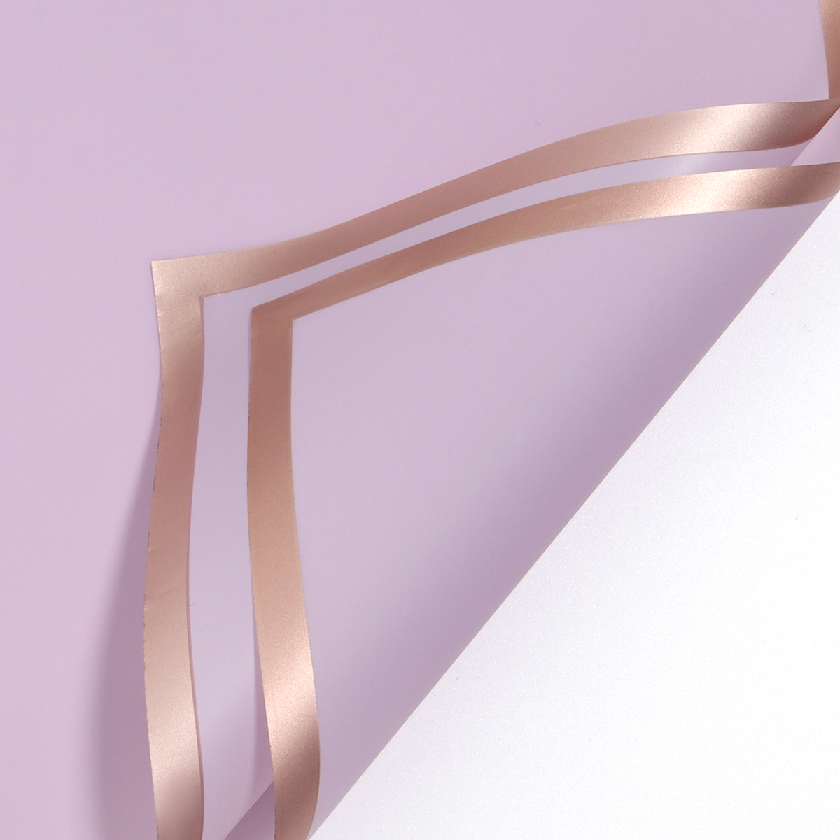 20 Stuks Plastic Boeket Inpakpapier Kleur Waterdicht Gouden Rand Jelly Film voor DIY Bloemen Party Thuis Verpakkingsbenodigdheden: violet