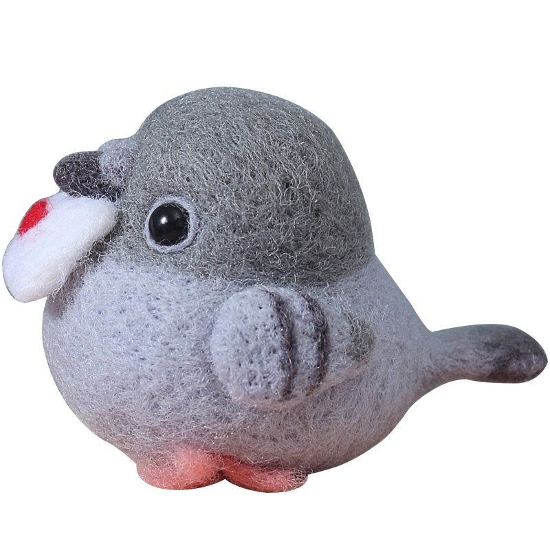 Non Finished DIY Women Handmade Letter Pigeon Dove Wool Needle Felt Kit Needlepoint Supplier Material Package Kit For Beginner