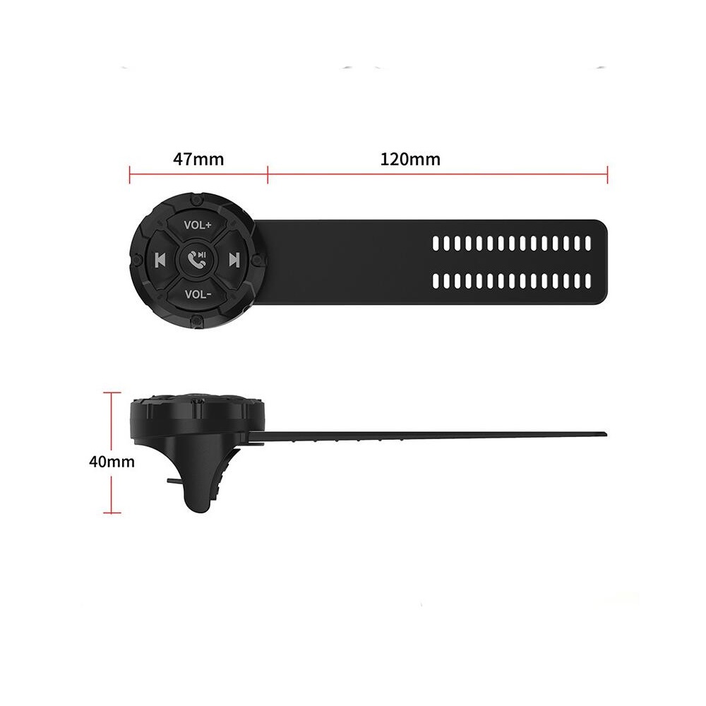 Auriculares inalámbricos con Bluetooth para casco, cascos con botón remoto, controlador multimedia para manillar de motocicleta/bicicleta, Control del volante del coche