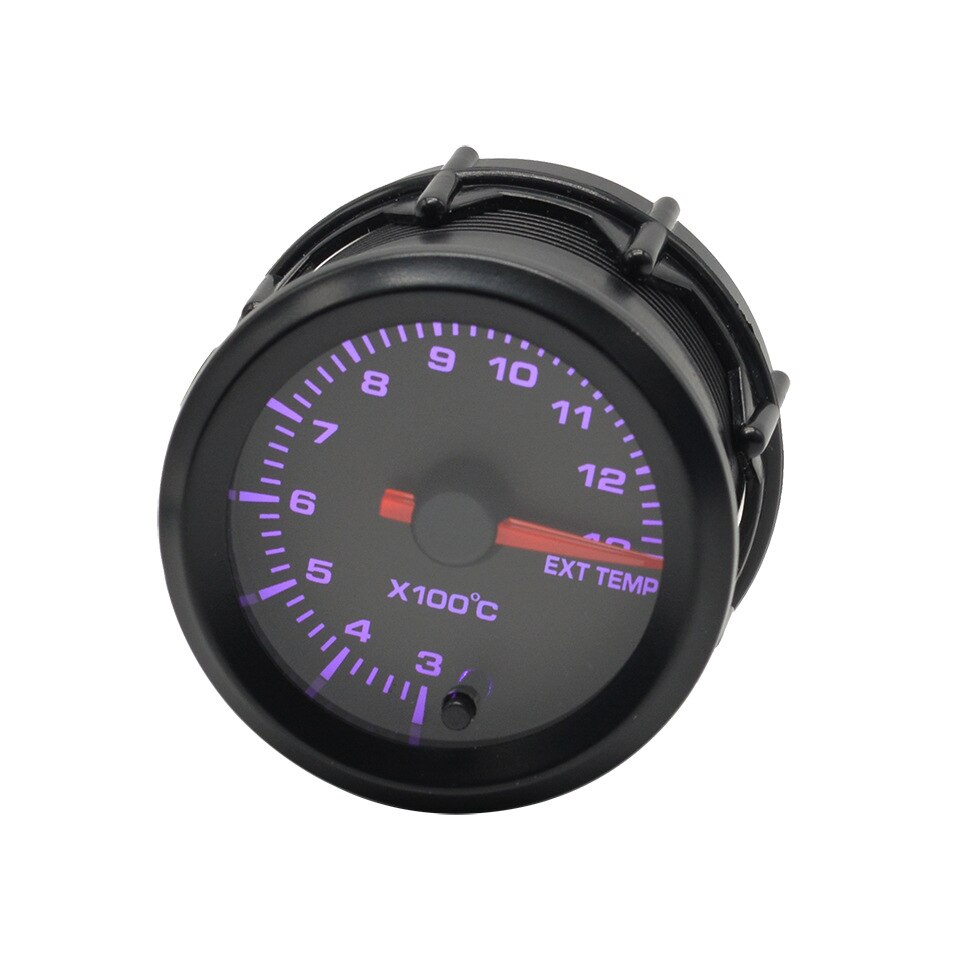 12V 2" 52mm Car Exhaust Temperature Meter 7 Color Pointer LCD Digital Auto Car Exhaust Temperature Meter EXT Temp Gauge Meter