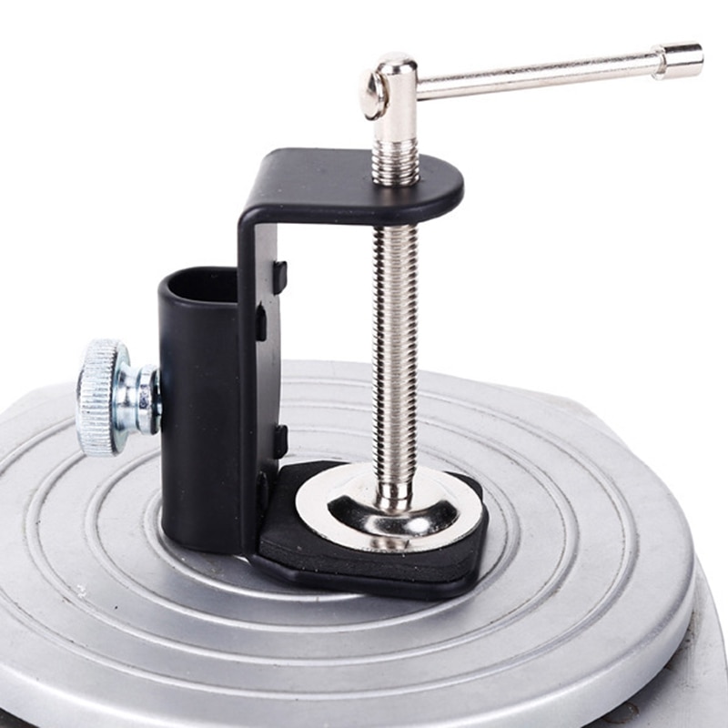 Cantilever Bracket Clamp Holder Metal Desk Lamp Clip Fittings Base Hose with 12MM Hole Diameter and Non-Slip Mat for Mic Stand