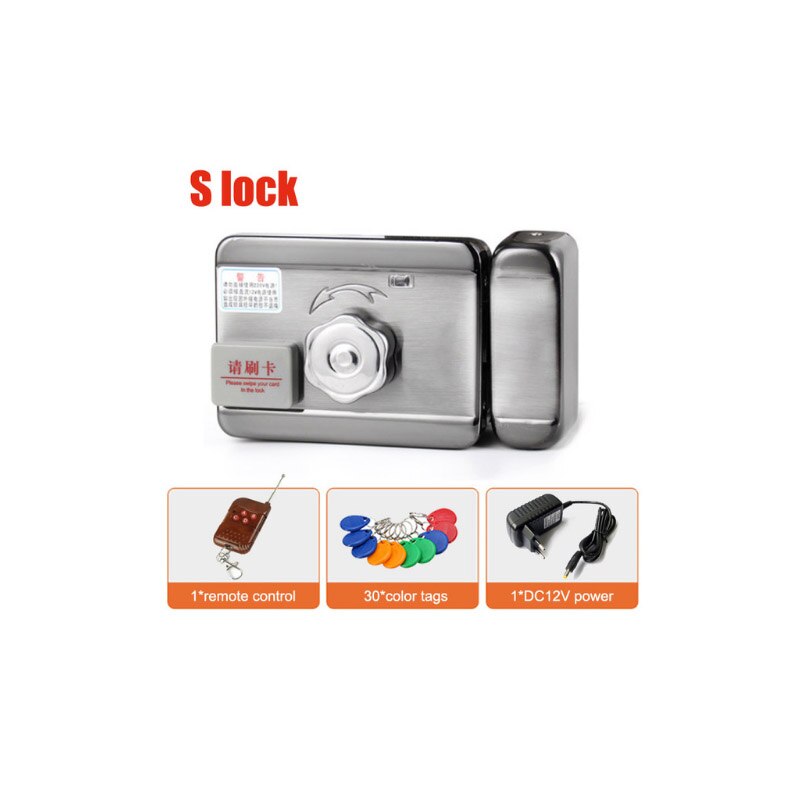 Home Smart ID Door & gate lock castle Access Control Electronic integrated RFID Door Rim lock: kit 6