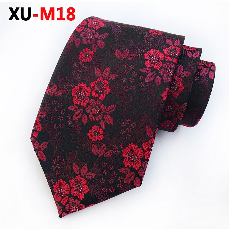 Cravate classique à fleurs pour hommes, 8cm, pour les créateurs d'affaires, idéal pour un mariage: XU-M18