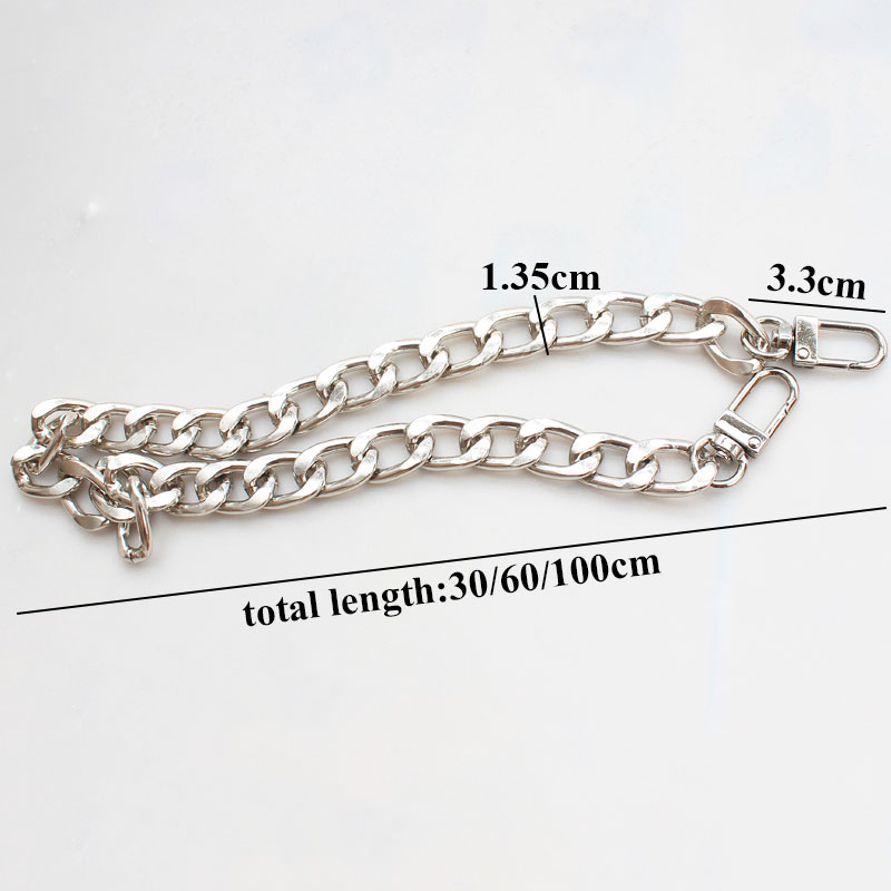 Metal Purse Chain Strap Vervanging Solid Chain Handtas Schoudertas 13.55Mm Breed Diy Ketting Accessoires Goud/Zilver/gun Zwart