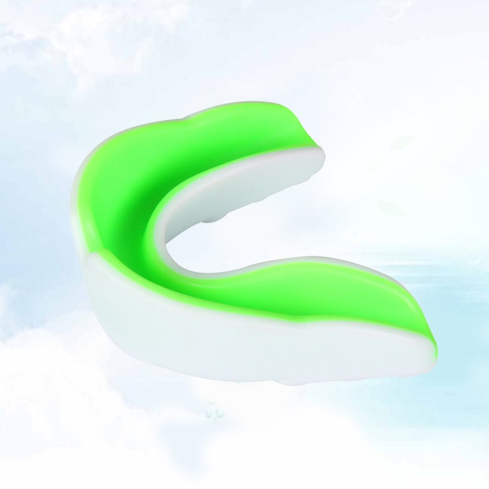 1 Pc Volwassen Gebitsbeschermer Sport Mouth Guard Tanden Bretels Protector Gum Shield Voor Sport Boksen Voetbal Hockey Rugby (Rood wit St