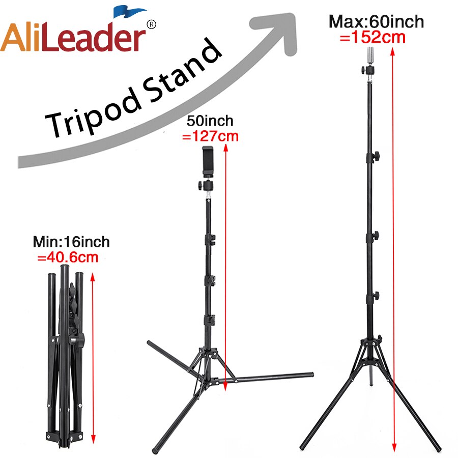 Trépied de perruque de réglable de 152 cm support de trépied trépied multifonction pour tenir tête de perruque téléphone tête de mannequin