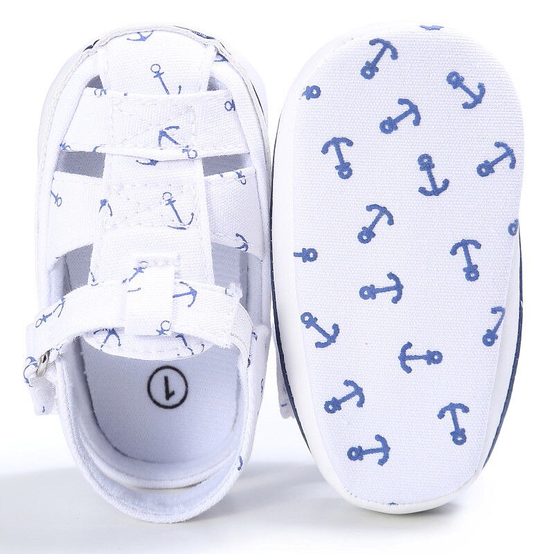 Baby Boy Sandals Summer Toddler Kid First Walkers Canvas Crib Shoes Infant Baby Girl Soft Sole Sandals