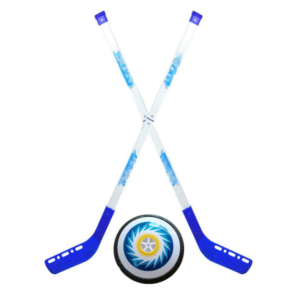 Elektrisk ishockeypinne uppsättning ishockey mål för barn air hockey träning boll inomhus sport spel golv hockey leksaker