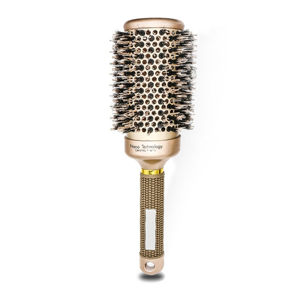 Rouleau brosse à cheveux ronde peigne brosse outil de soin des cheveux poils naturels brosse à cheveux bouclés peigne moelleux brosse de coiffure: 4