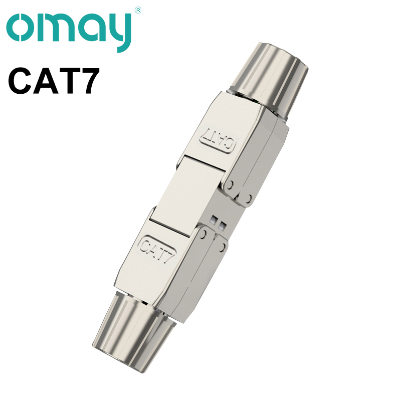 CAT6 Cat6A Cat7 Network Cable Extender Junction Adapter Connection Box RJ45 Lan Extension Connector Full Shielded Toolless crim: Red / 0.9m