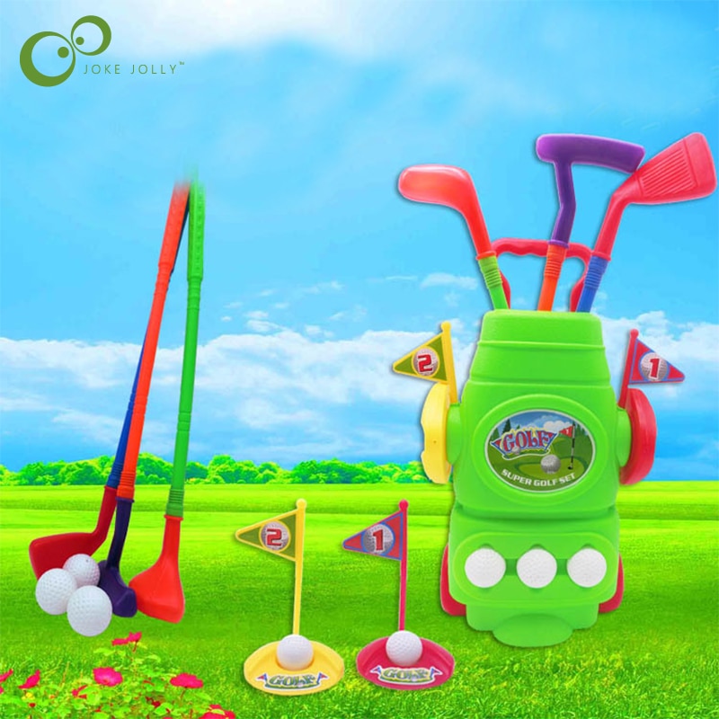 11 Stks/set Golf Club Set Kinderen Dag Speelgoed Indoor En Outdoor Draagbare Plastic Ouder-kind Interactieve Spelletjes yjn