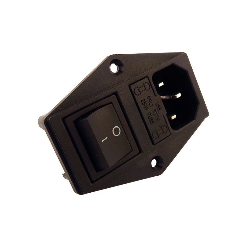 With double 15A fuse big Power Switch AC Power Socket 15A 250V Connector Plug AC-10FS6