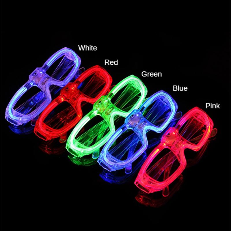 5 pièces, lunettes LED, fournitures de fête d'éclairage nocturne, lunettes lumineuses pour la saint-valentin, fête d'anniversaire, fête du nouvel an