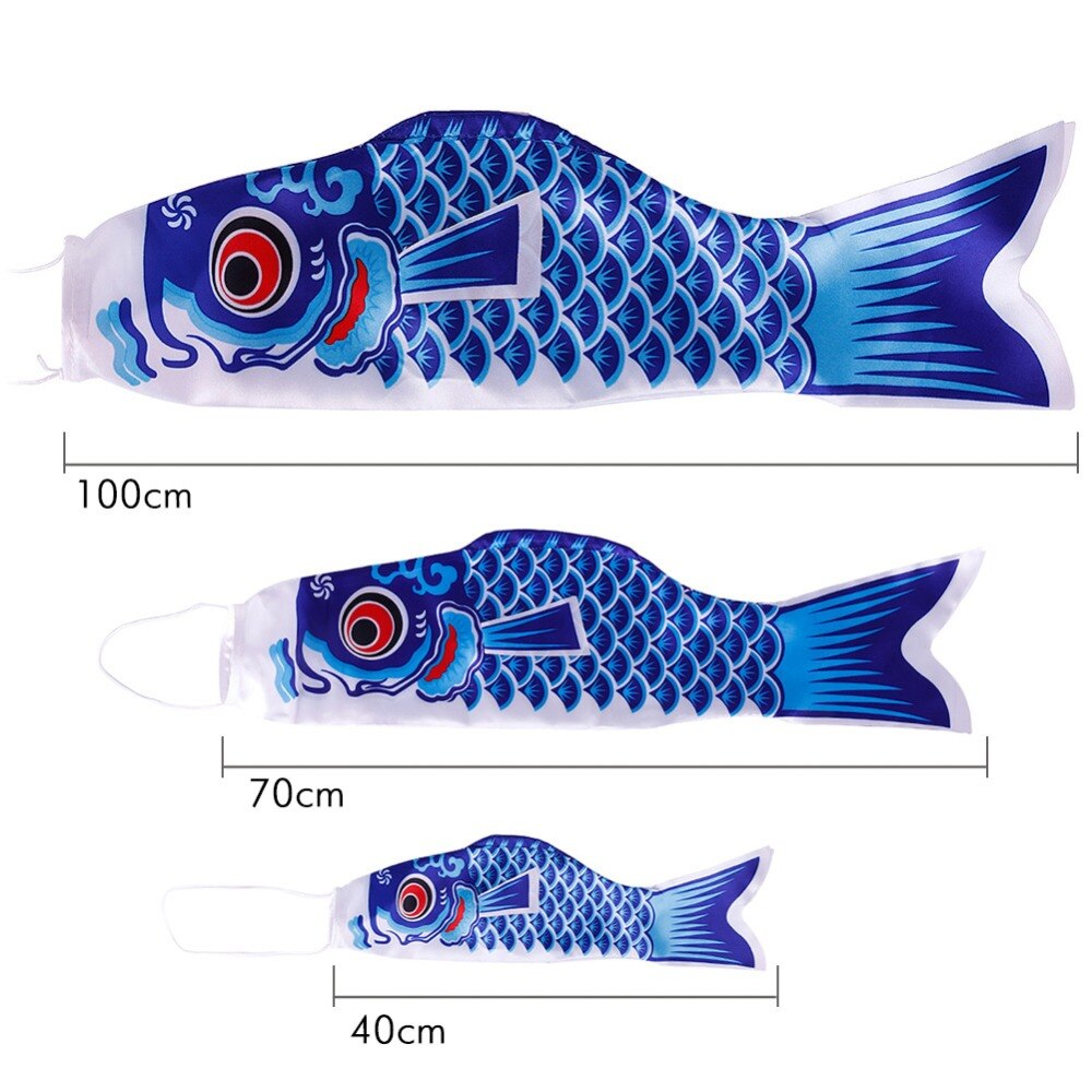 Japanischen Stil 40/70/100 CM Koinobori Karpfen Wind Fahnen Koinobori Bunte Karpfen Flagge Hängen Zauberstab Wohnkultur