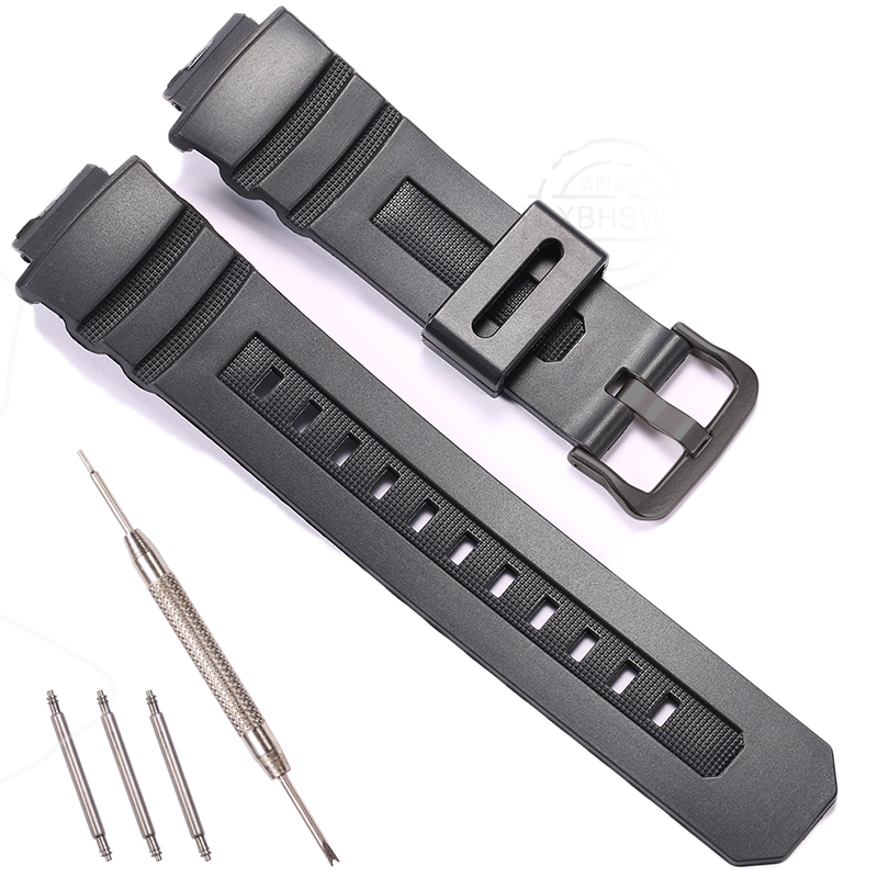 Rubber Strap Suitable For Casio AW591 590 AWG-M100 G-7700 Men Resin Waterproof 16mm Replacement Watctband Accessories