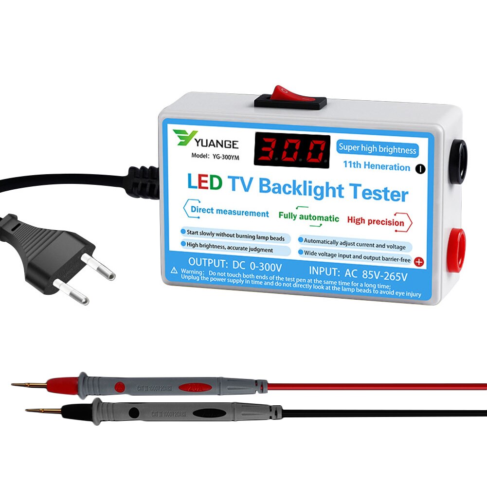Lamp Bead Home LED TV Backlight Tester Detect Lights Repair LCD Digital Display Measurement Tool Output 0-300V High Brightness